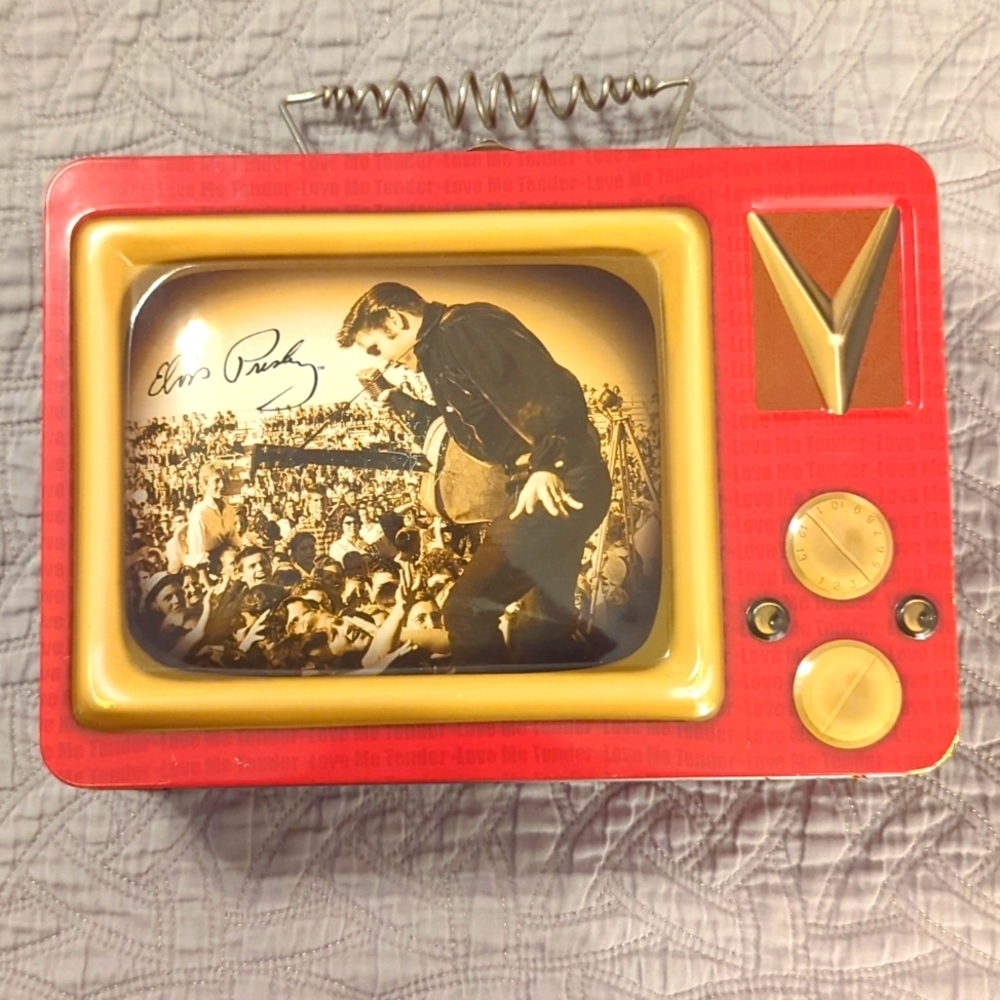 Elvis Presley TV tin tote